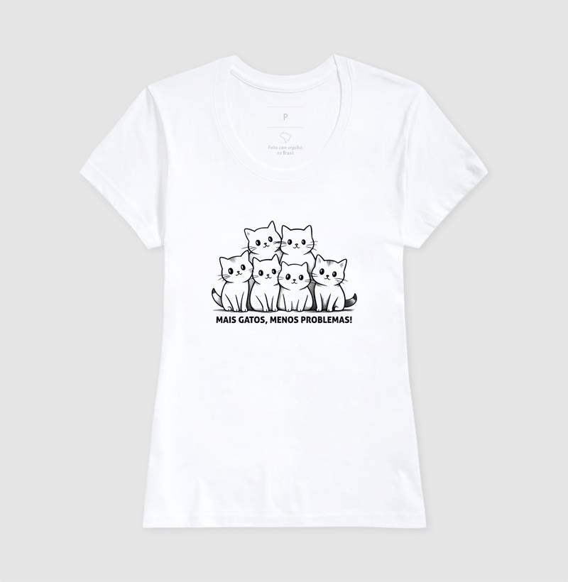 Camiseta Mais Gatos