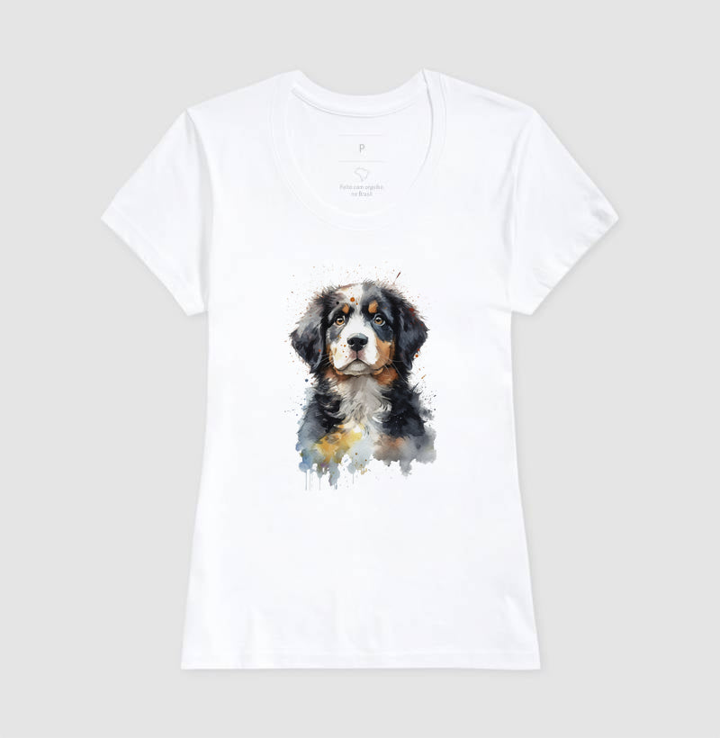 Camiseta Coração Valente Coleção Aquarela