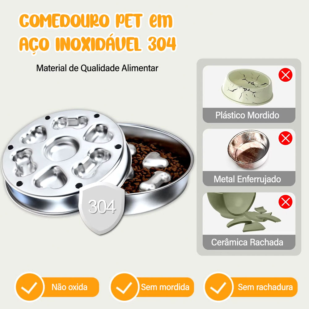 Comedouro Lento 2 em 1