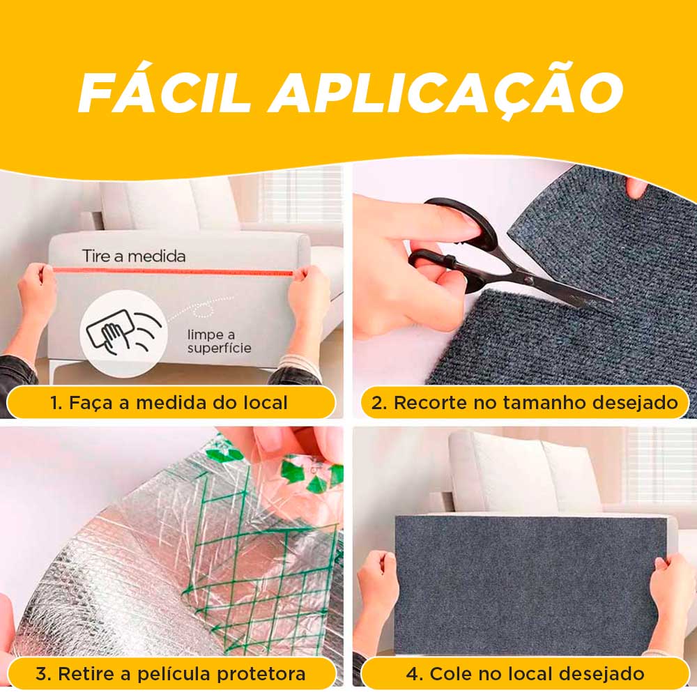 Carpete Adesivo Protetor Arranhador para Gatos