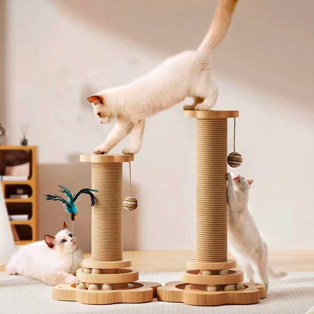 Arranhador de Madeira Brinquedo para Gato