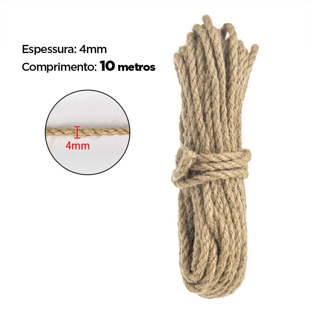 Corda Sisal Natural Rolo 10m