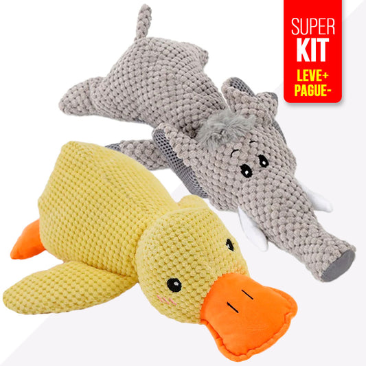 Kit Pato Amigo + Pelúcia Selvagem Elefante