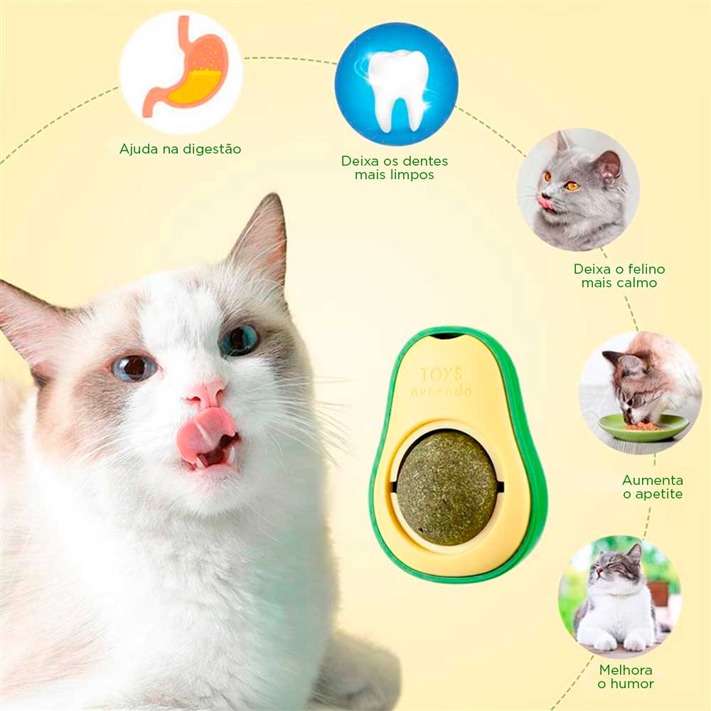 Brinquedo AbaCat Bola Catnip para Gatos 🇧🇷
