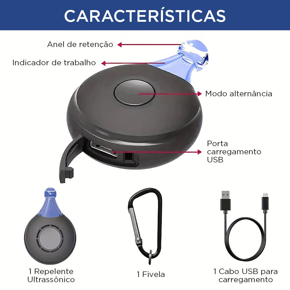 Tag Ultrassônica Anti Pulgas e Carrapatos