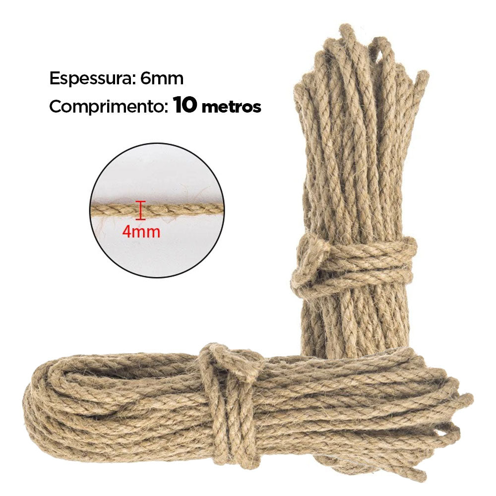 Corda Sisal Natural Rolo 10m