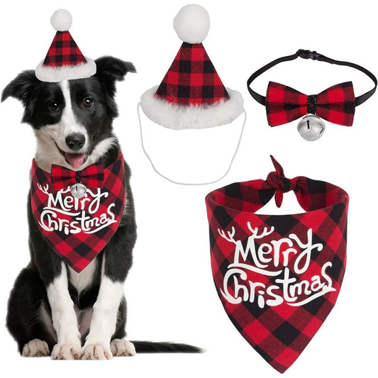 Kit Bandana e Chapéu Merry Christmas