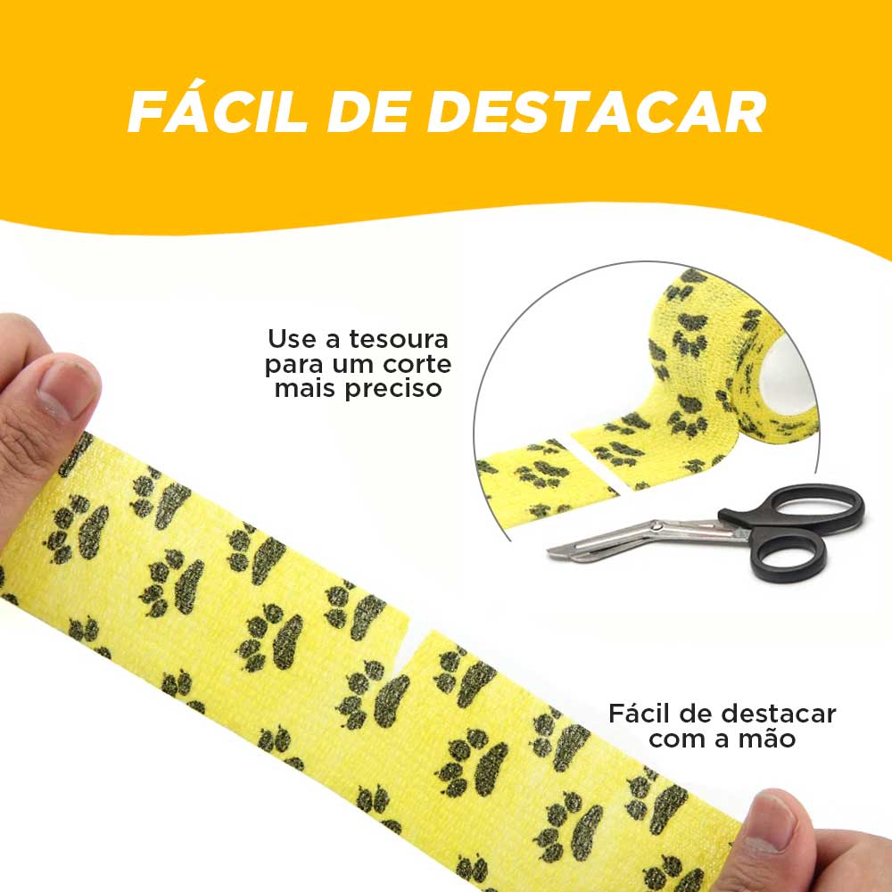 Bandagem Pet Elástica Autoaderente