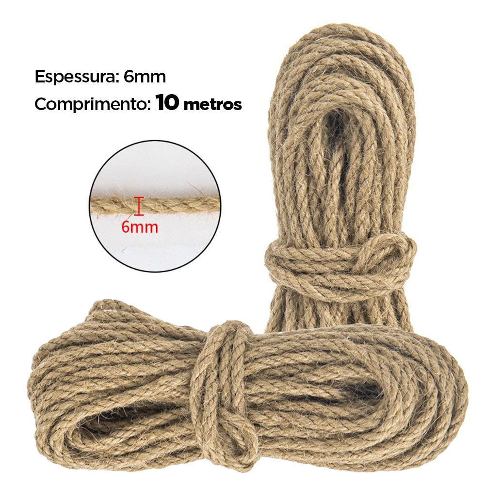 Corda Sisal Natural Rolo 10m