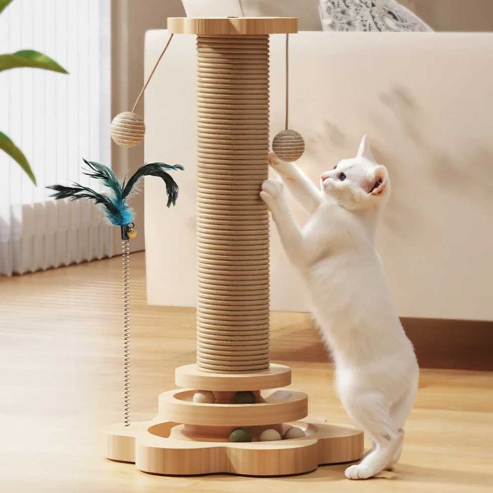 Arranhador de Madeira Brinquedo para Gato
