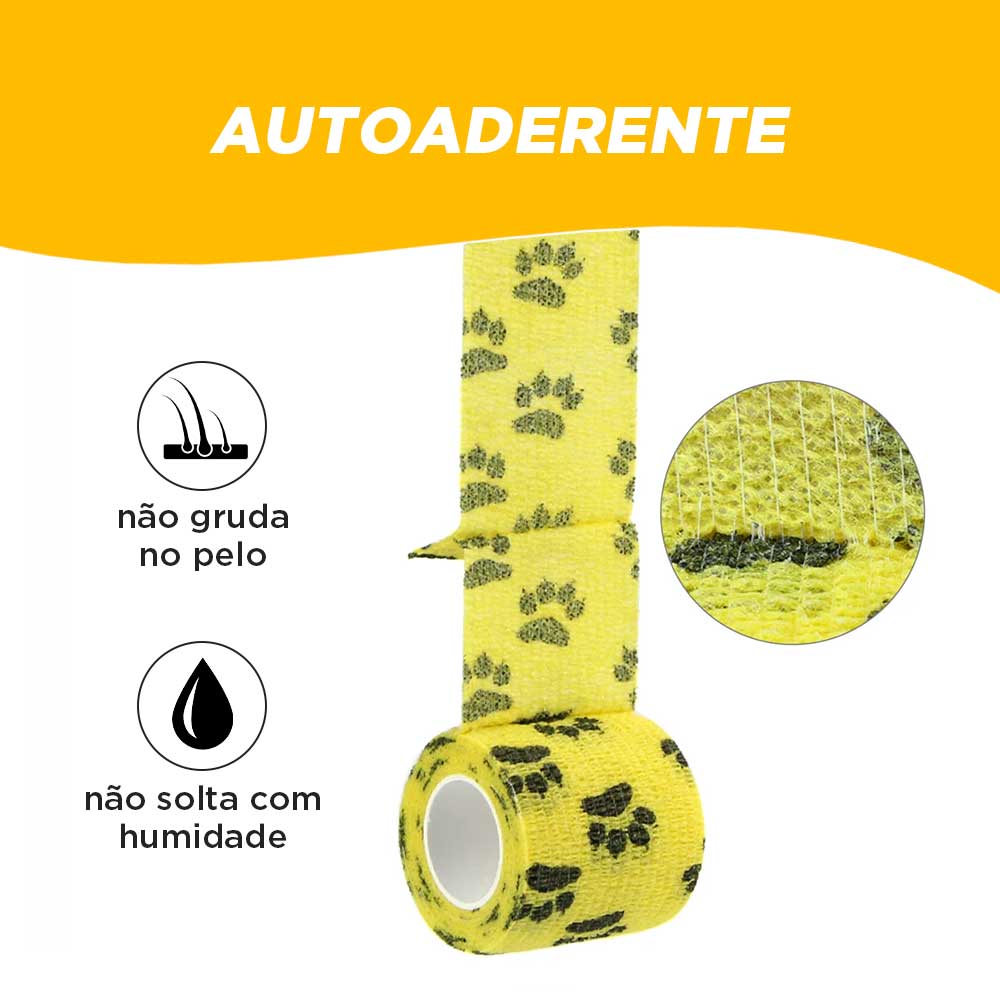 Bandagem Pet Elástica Autoaderente