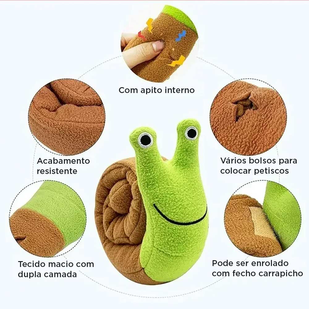 Pelúcia Caracol Porta Petiscos