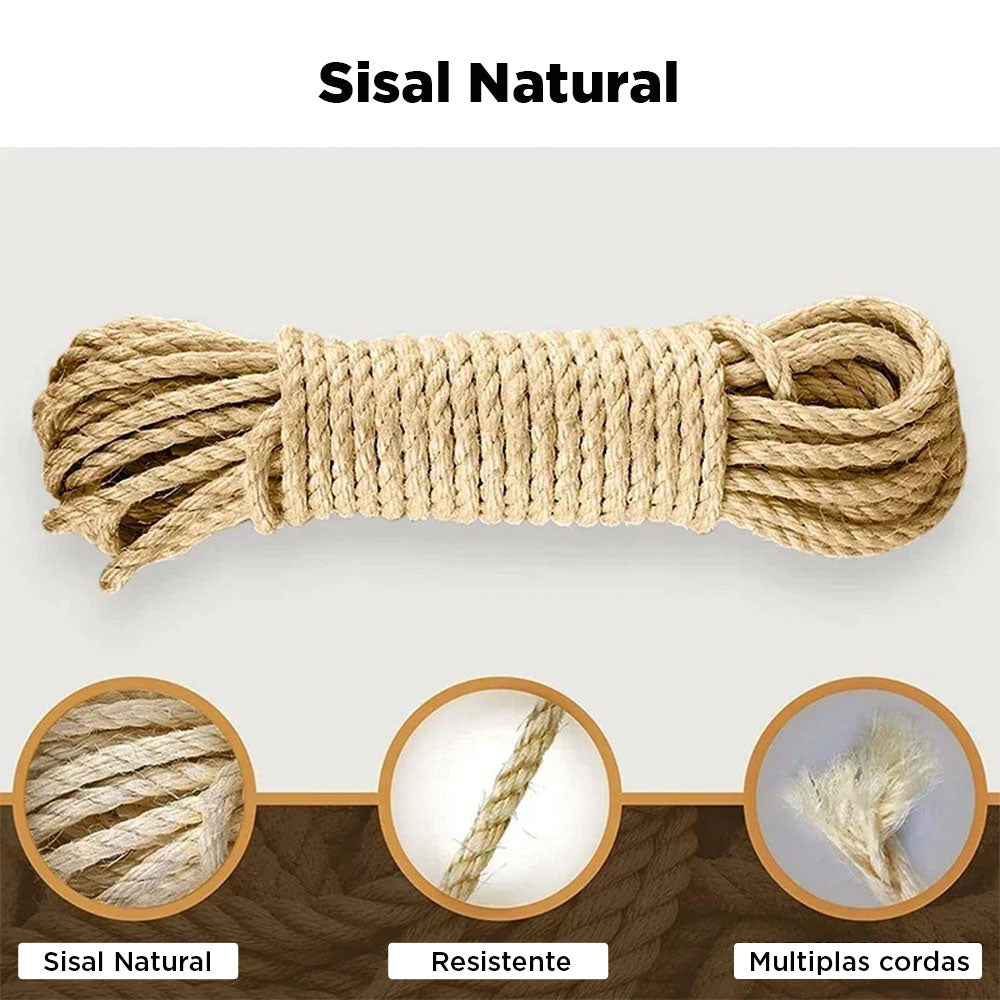Corda Sisal Natural Rolo 10m