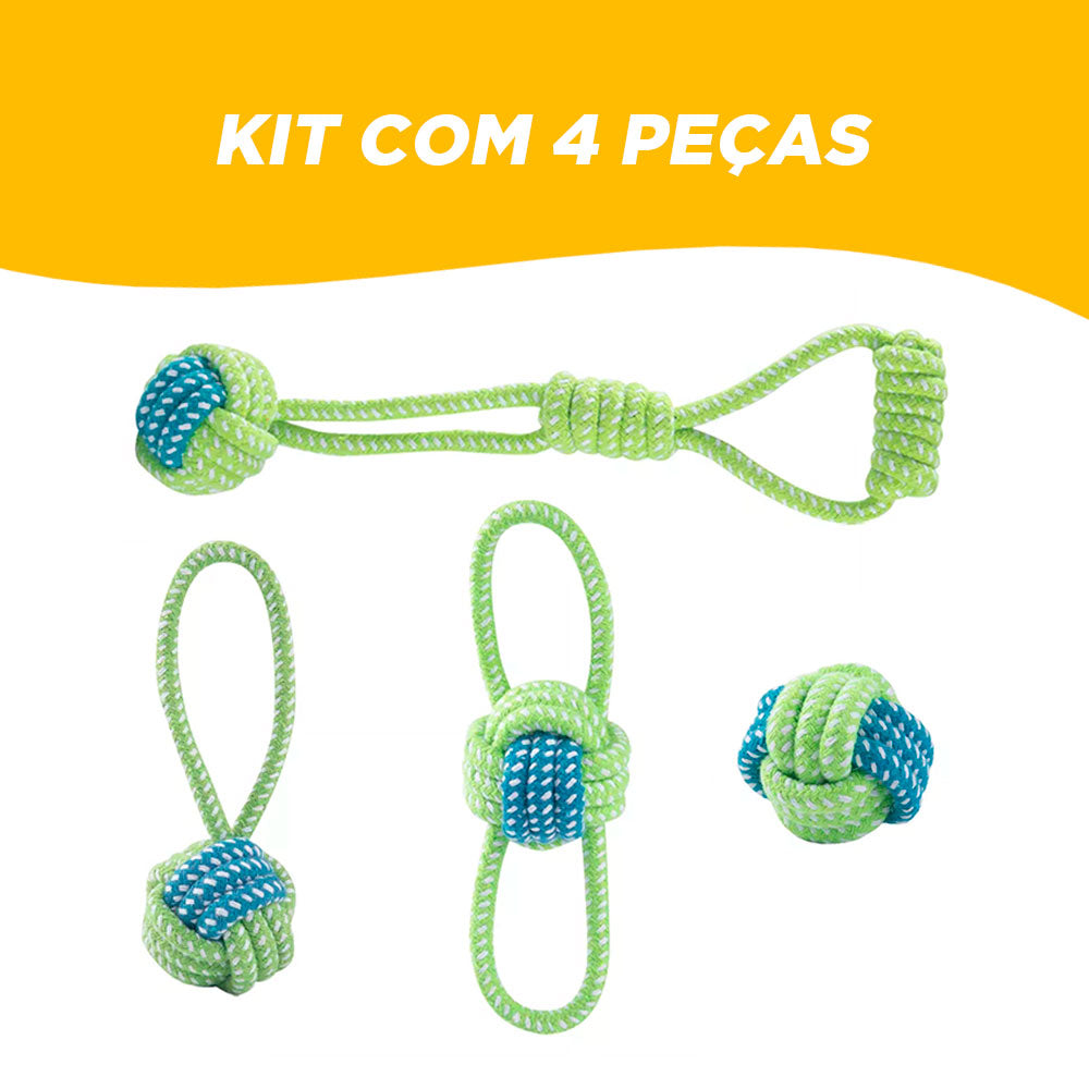 Kit Diversão com Cordas para Cão