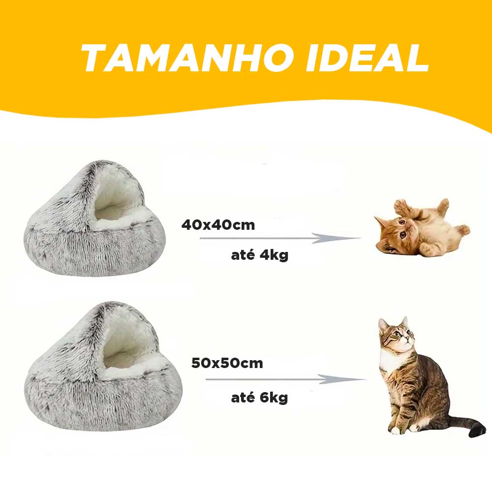 Cama Toca de Pelúcia para Gatos