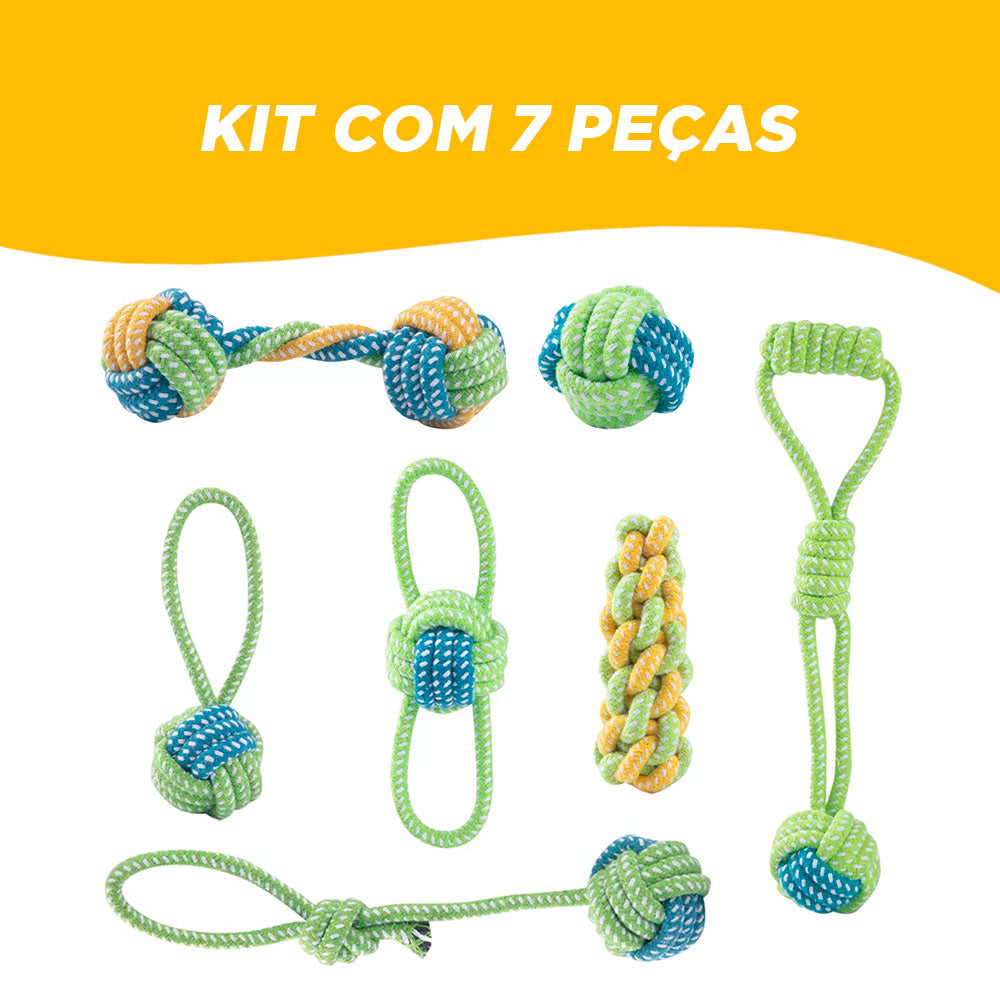 Kit Diversão com Cordas para Cão