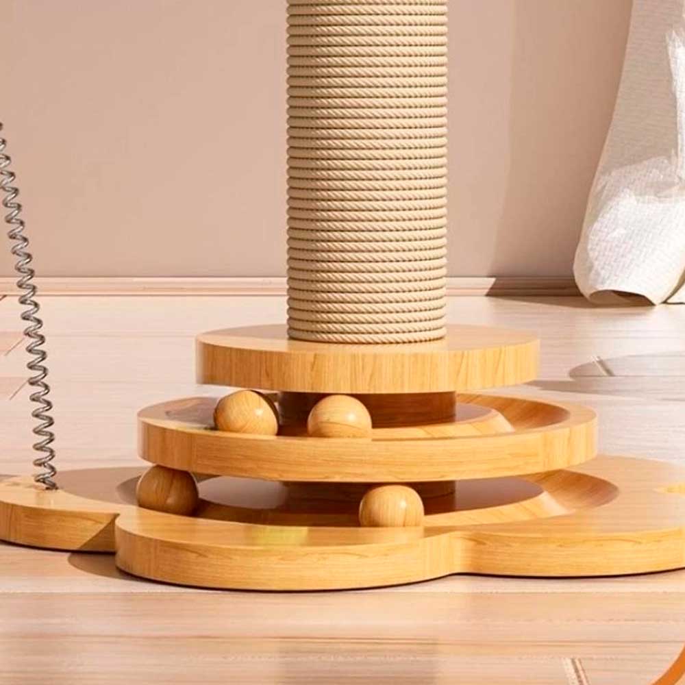Arranhador de Madeira Brinquedo para Gato
