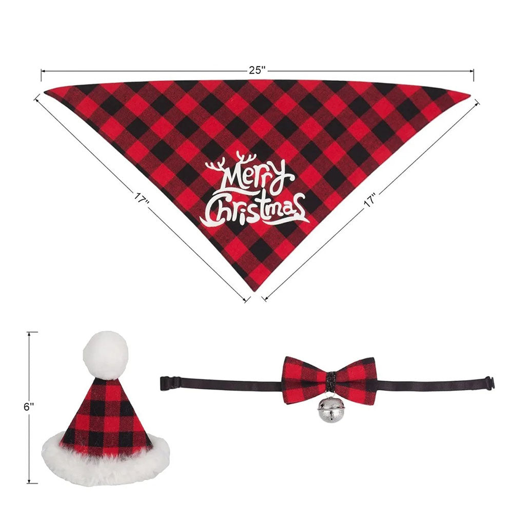 Kit Bandana e Chapéu Merry Christmas