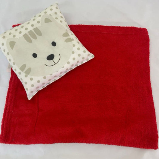 Manta Soft Pet com Travesseiro de Gatinho 🇧🇷