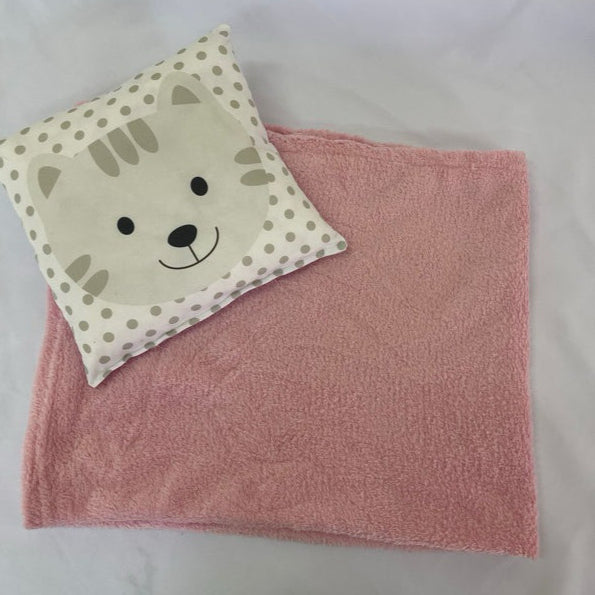 Manta Soft Pet com Travesseiro de Gatinho 🇧🇷