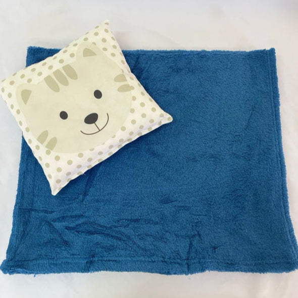 Manta Soft Pet com Travesseiro de Gatinho 🇧🇷