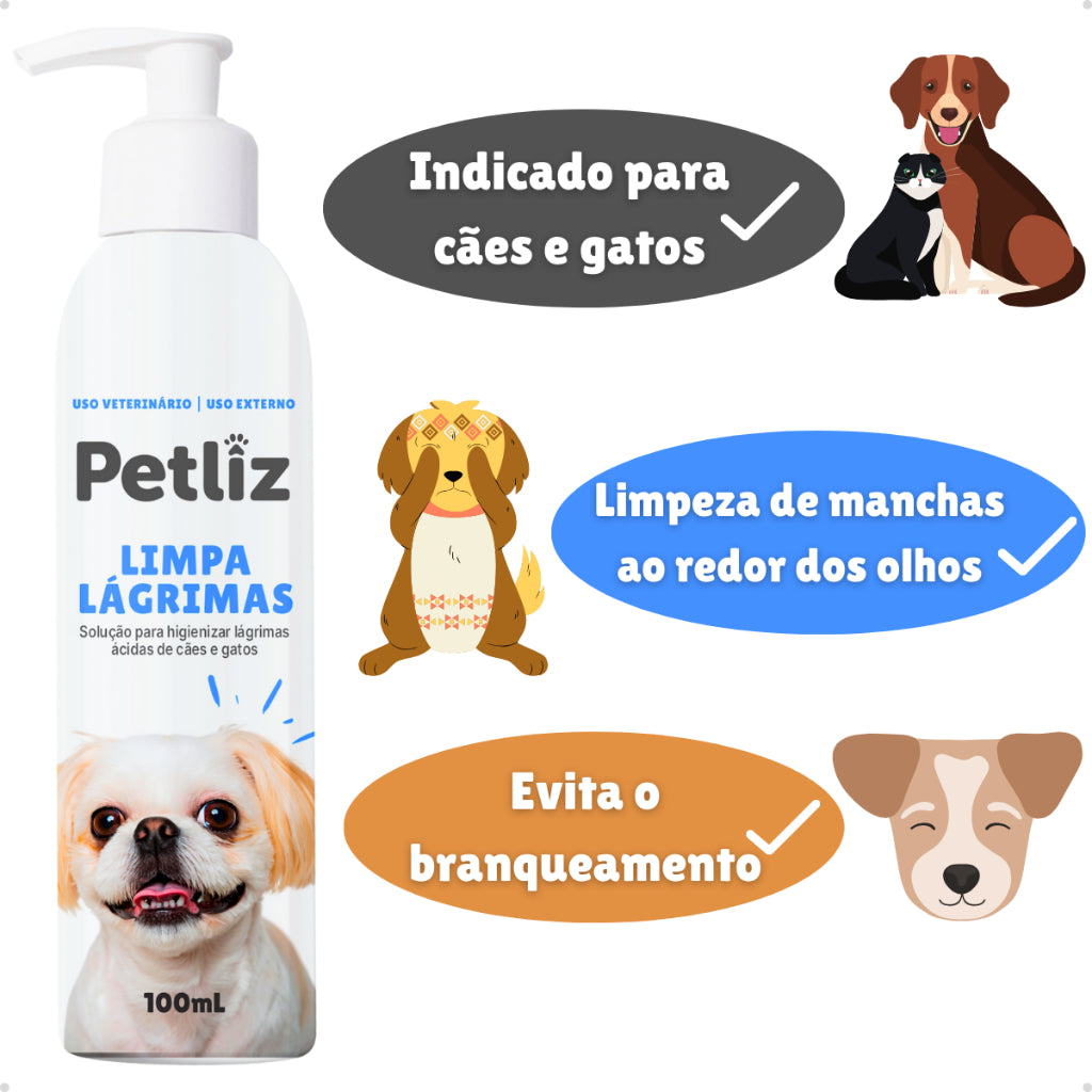 Limpador de Lágrimas para Cachorro e Gatos Petliz 🇧🇷