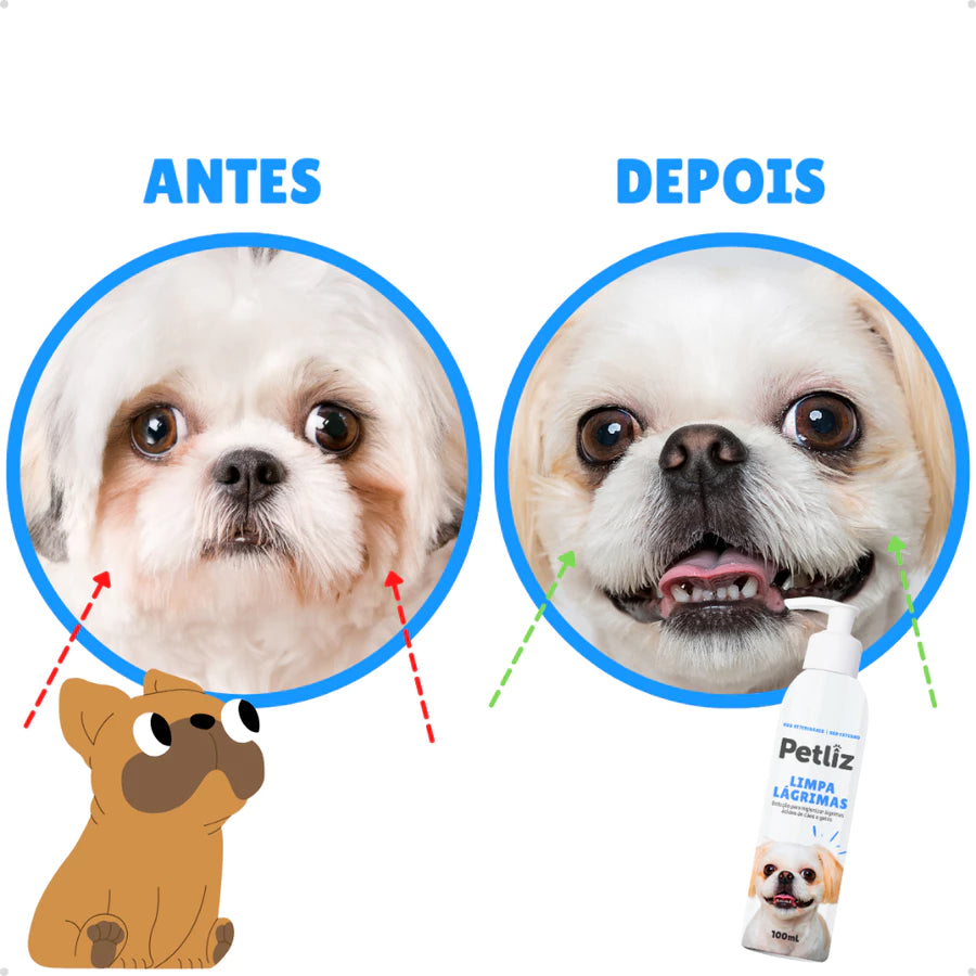 Limpador de Lágrimas para Cachorro e Gatos Petliz 🇧🇷