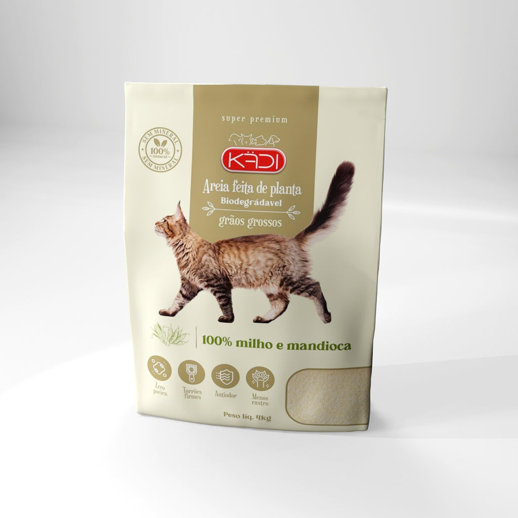 Areia Higiênica P/ Gatos Grãos Mistos Kadi 4kg