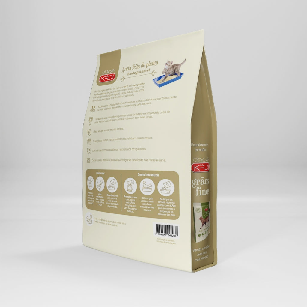 Areia Higiênica P/ Gatos Grãos Mistos Kadi 4kg