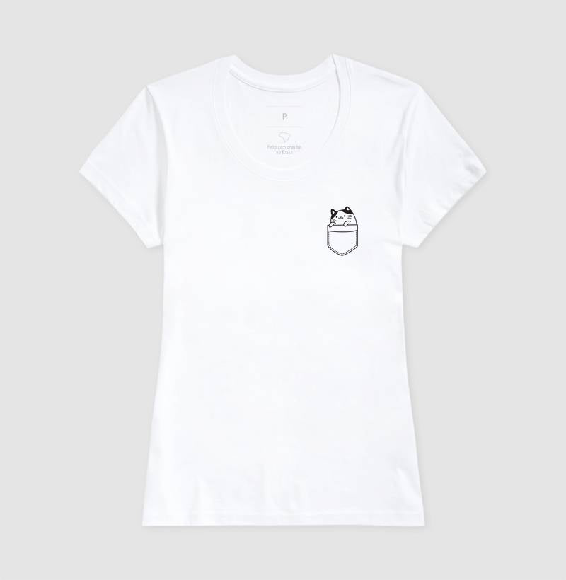 Camiseta Gato de Bolso