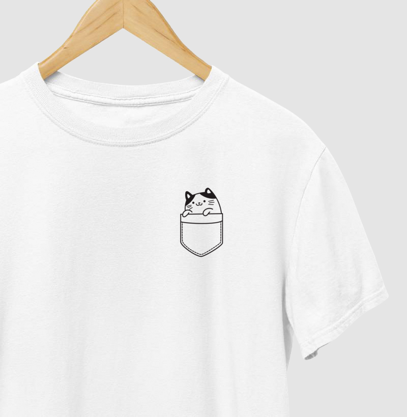 Camiseta Gato de Bolso