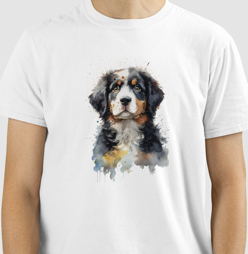 Camiseta Coração Valente Coleção Aquarela