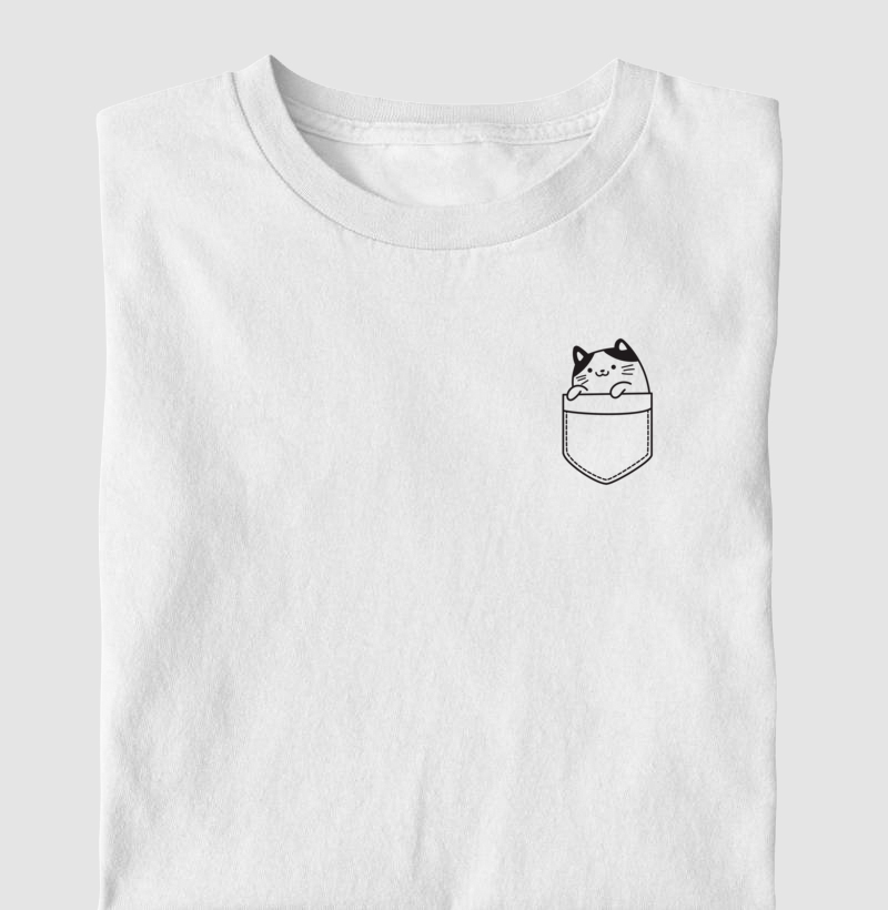 Camiseta Gato de Bolso