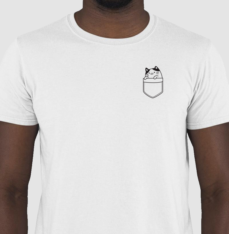 Camiseta Gato de Bolso