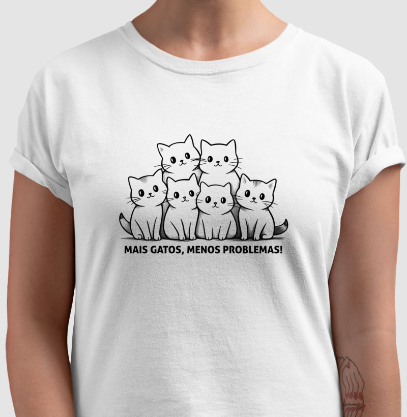 Camiseta Mais Gatos