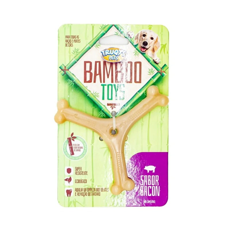 Osso de Bamboo Bone Toy sabor Bacon