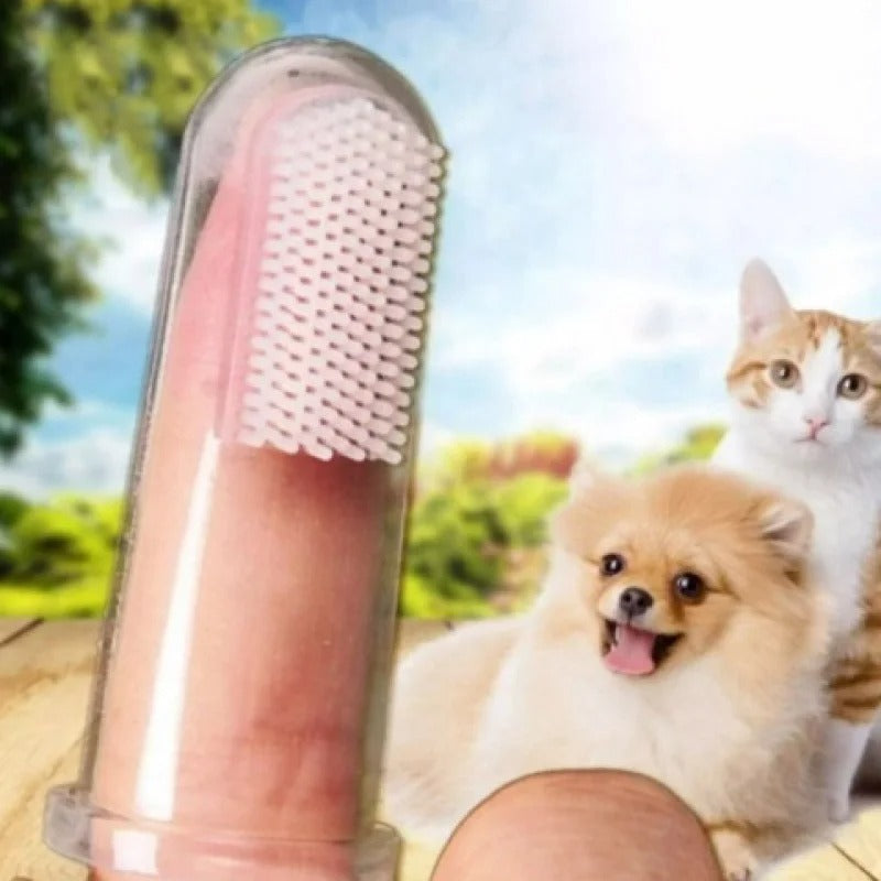 Escova Dental Pet Silicone 🇧🇷