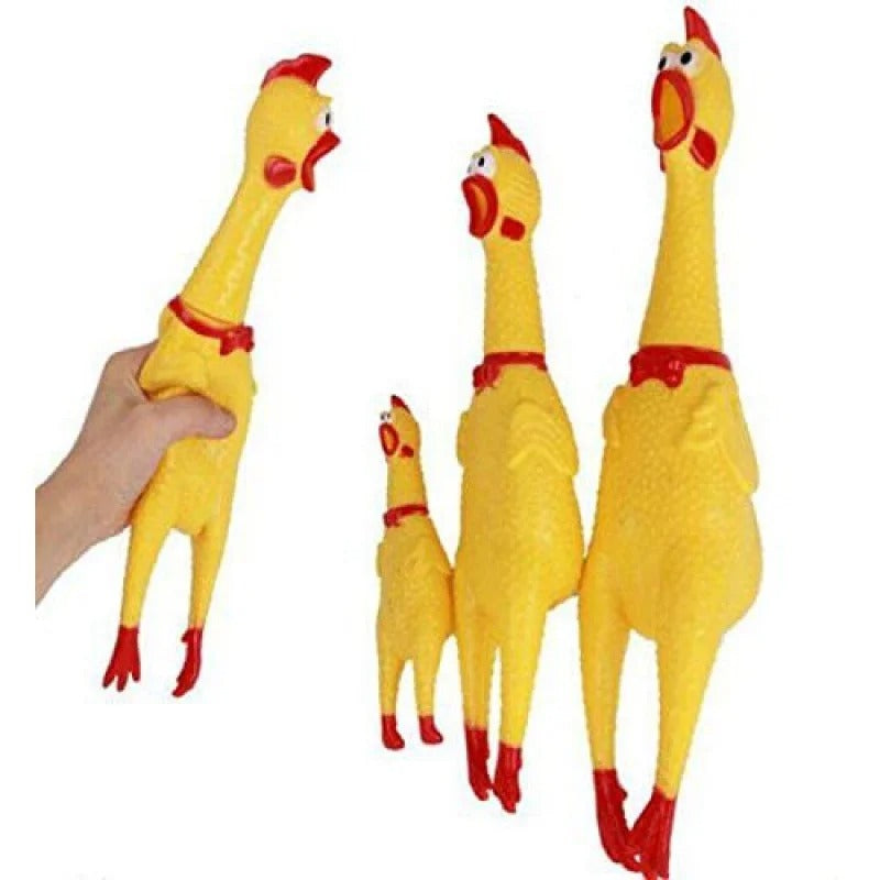Frango de Borracha para Cão com Apito
