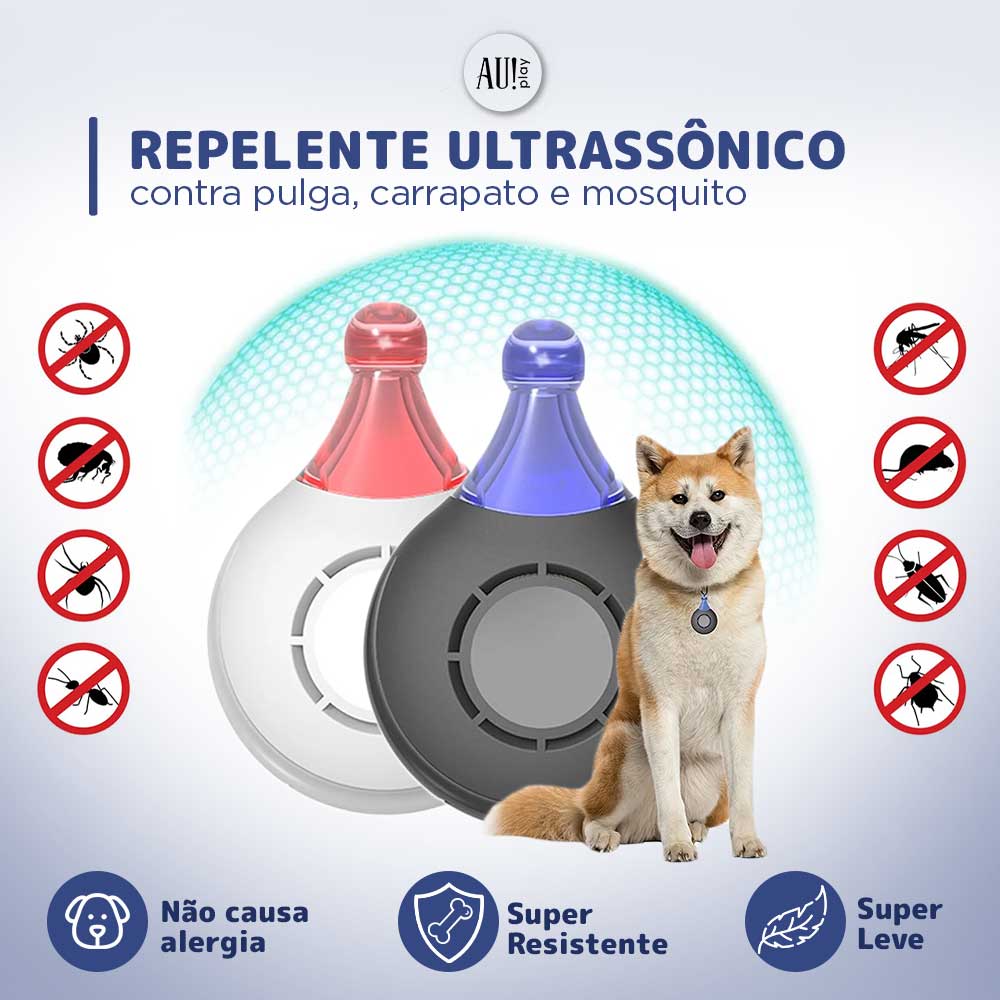 Tag Ultrassônica Anti Pulgas e Carrapatos
