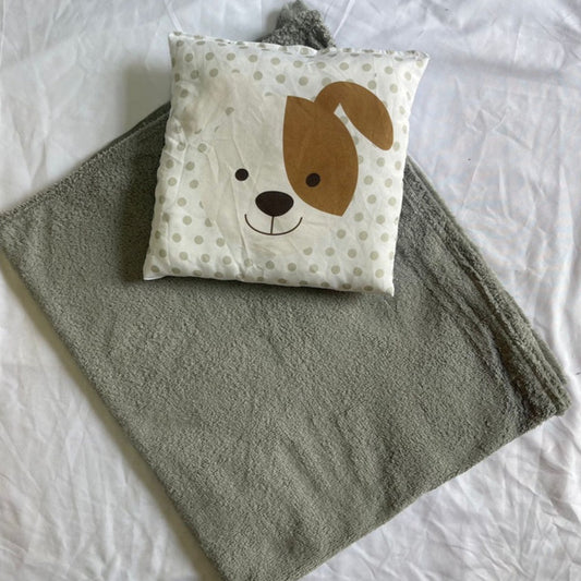 Manta Soft Pet com Travesseiro de Cachorrinho 🇧🇷