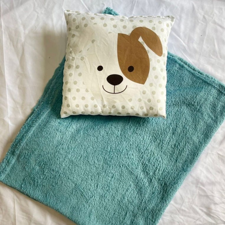 Manta Soft Pet com Travesseiro de Cachorrinho 🇧🇷