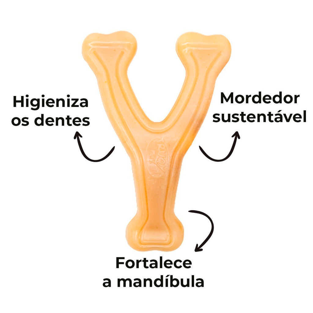 Osso de Bamboo Bone Toy sabor Bacon