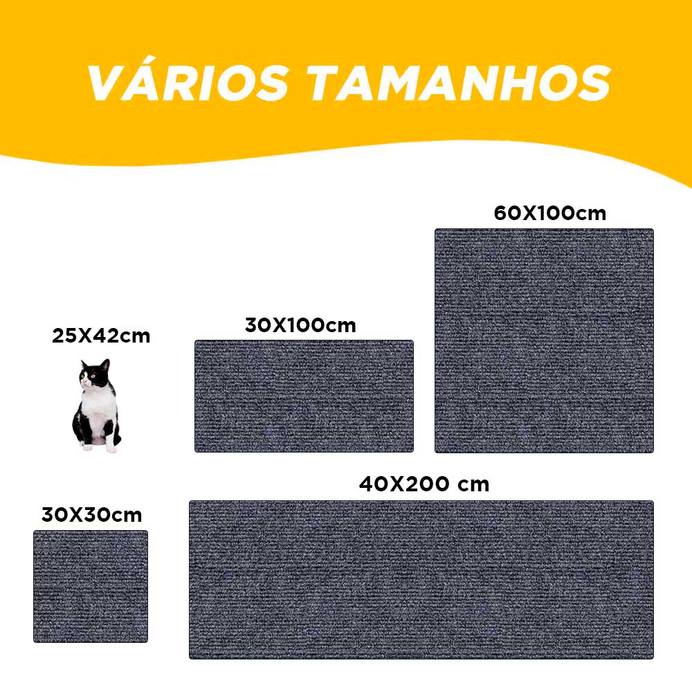 Carpete Adesivo Protetor Arranhador para Gatos