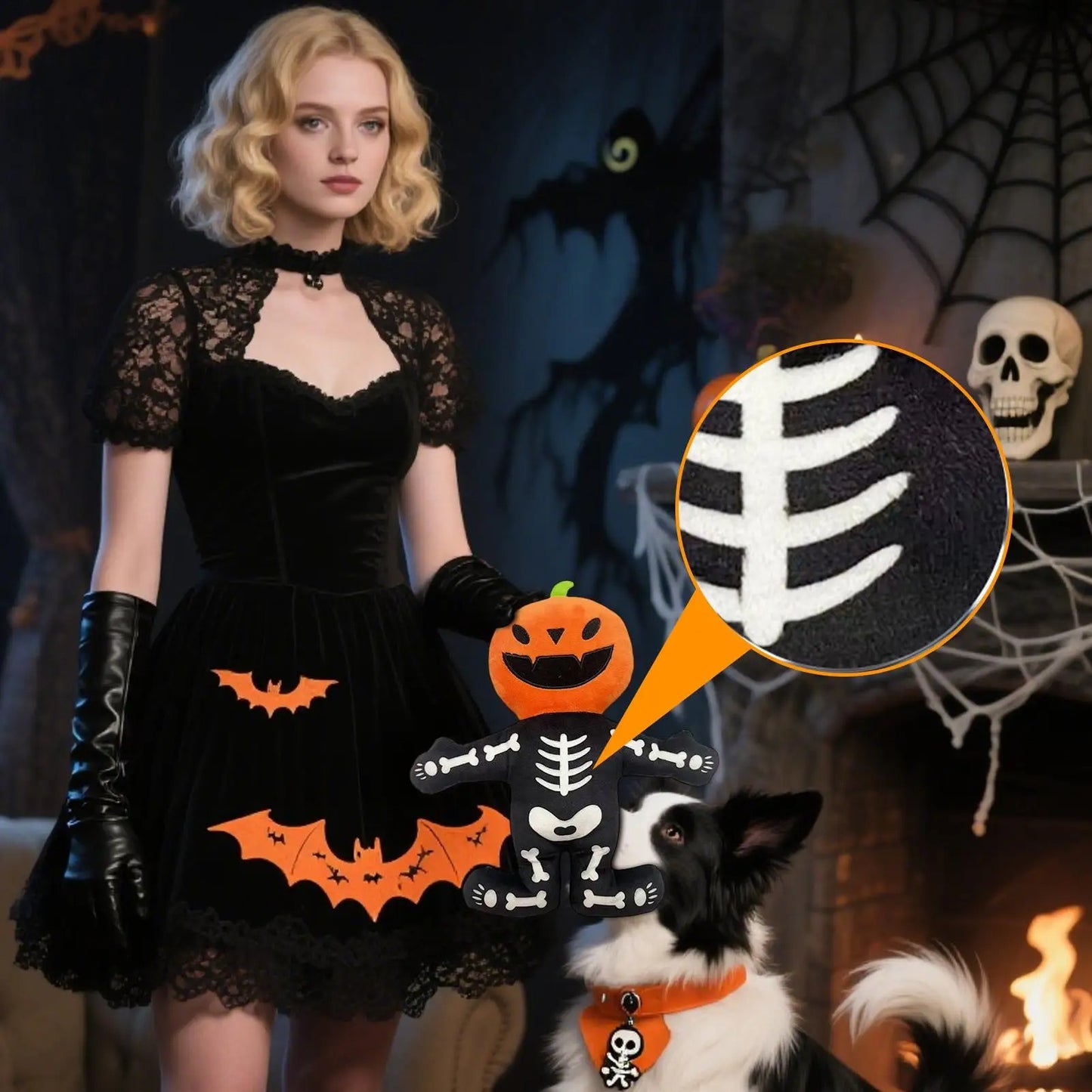 Caveira Cabeça de Abóbora