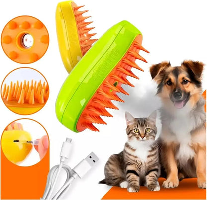 Escova para Cães e Gatos À Vapor 🇧🇷